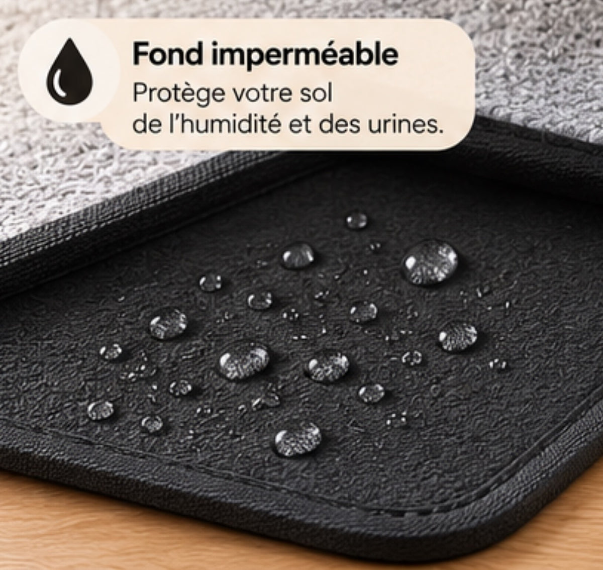 Tapis récupérateur de litière antidérapant et imperméable pour chat