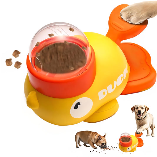 Distributeur de friandisess Puzzle pour chat,jouet d'enrichissement interactif en forme de canard pour chats et chiens,entrainement du quotidient intellectuel,jouet de stimulation mentale contre l'ennui,robuste et sur.