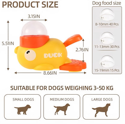 Distributeur de friandisess Puzzle pour chat,jouet d'enrichissement interactif en forme de canard pour chats et chiens,entrainement du quotidient intellectuel,jouet de stimulation mentale contre l'ennui,robuste et sur.