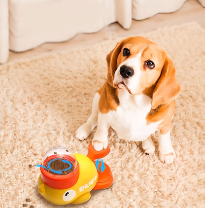 Distributeur de friandisess Puzzle pour chat,jouet d'enrichissement interactif en forme de canard pour chats et chiens,entrainement du quotidient intellectuel,jouet de stimulation mentale contre l'ennui,robuste et sur.