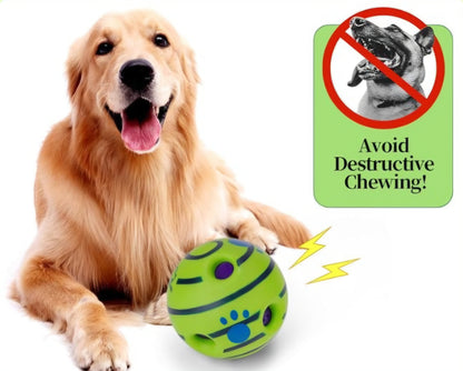 Balle interactive couissante pour chien
