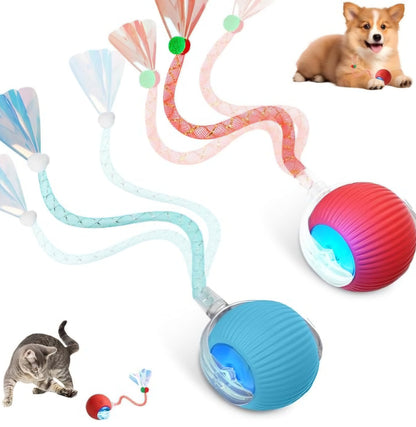 Balle virale inteligente interactive à rouler pour chats et chiens,