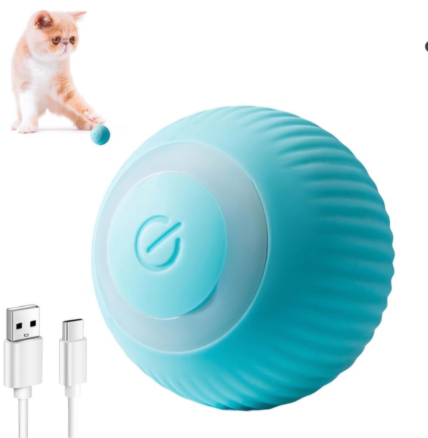Balle interactive LED 360° - Le jouet intelligent et amusant pour chats et chien