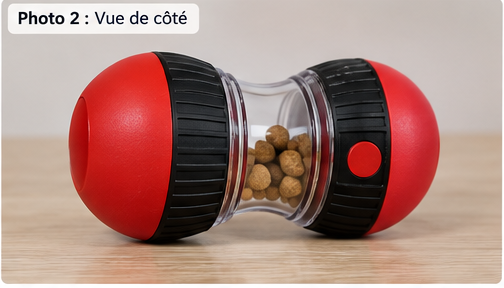 Jouet balle distributrice de friandises pour chien et chat