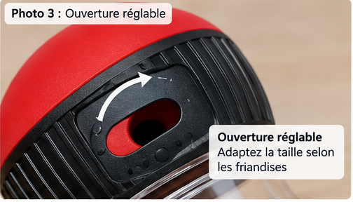 Jouet balle distributrice de friandises pour chien et chat